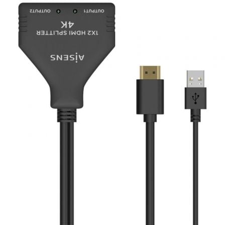 Cable Duplicador HDMI 4K Aisens A123-0654/ 2x HDMI Hembra – HDMI Macho – USB Macho/ 30cm/ Negro | TecnoSoft art ais mul20a123 0654 1