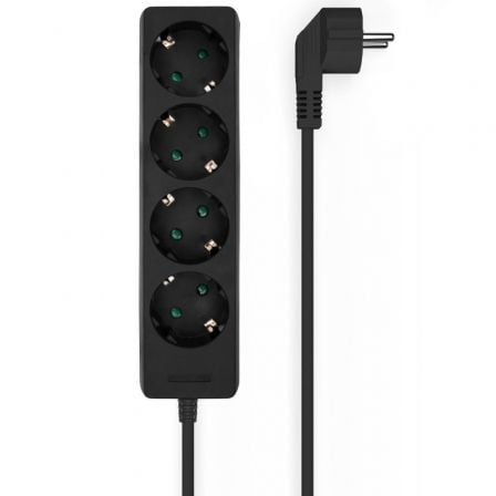 Regleta Aisens A154-0534/ 4 Tomas de Corriente/ Cable 1.4m/ Negro | TecnoSoft art ais regleta20a154 0534 1