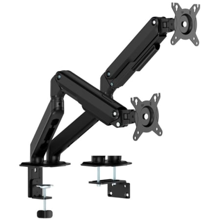 Soporte de Mesa con Contrapeso para 2 Monitores Aisens DT32TSR-451/ Giratorio/ Inclinable/ hasta 9kg | TecnoSoft art ais sop20dt32tsr 451 1