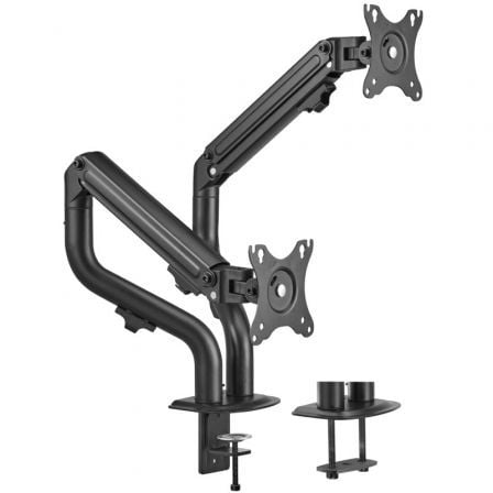 Soporte de Mesa para 2 Monitores Aisens DT32TSR-141/ Giratorio/ Inclinable/ hasta 8kg | TecnoSoft art ais soporte20dt32tsr 141 1