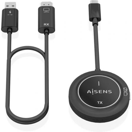 Adaptador/Transmisor de vídeo inalámbrico USB Tipo-C – HDMI Aisens ASWL-H2KC30M003-BK | TecnoSoft art ais trans20aswl h2kc30m003 bk 1