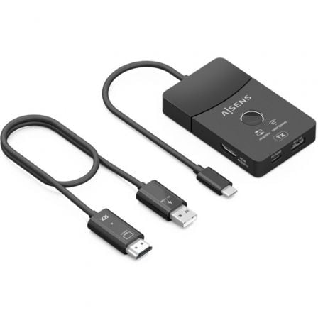 Adaptador/Transmisor de vídeo inalámbrico USB Tipo-C – HDMI Aisens ASWL-H2KDC30M05-BK/ 100W | TecnoSoft art ais trans20aswl h2kdc30m05 bk 1