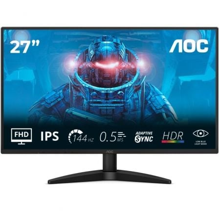 Monitor Gaming AOC 27B36X 27″/ Full HD/ 0.5ms/ 144Hz/ IPS/ Negro | TecnoSoft art aoc m2027b36x 1