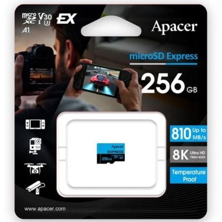 Tarjeta de Memoria Apacer 256GB UHS-I/ Clase 10/ 810MBs | TecnoSoft art apa microsd20ap256gmcexg3x17 1
