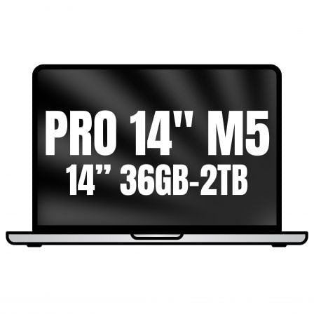 Apple Macbook Pro 14″/ M5 Max 36-Core CPU/ 36GB/ 2TB SSD/ 32-Core GPU/ Plata | TecnoSoft art apl book20pro20mgdq4ybardera 1