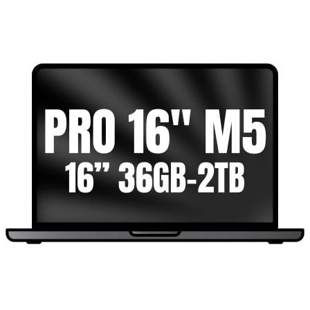 Apple Macbook Pro 16″/ M5 Max 18-Core CPU/ 36GB/ 2TB SSD/ 32-Core GPU/ Negro Espacial | TecnoSoft art apl book20pro20mged4ybardera 1