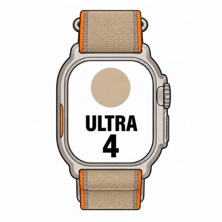 Apple Watch Ultra 4/ GPS/ 49mm/ Caja de Titanio Natural/ Correa Loop Trail Arena M/L | TecnoSoft art apl watch ultra mjaq4ql a 1