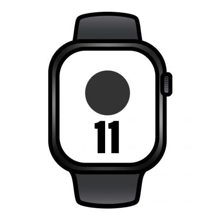 Apple Watch Series 11/ GPS/ Cellular/ 42mm/ Negro Azabache/ Correa Deportiva Negra (S/M) | TecnoSoft art apl watch20mf834qlbardera 1