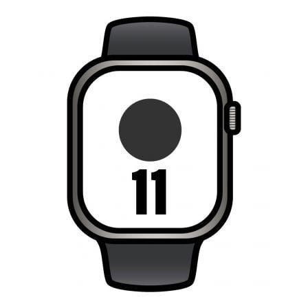 Apple Watch Series 11/ GPS/ Cellular/ 42mm/ Titanio Natural/ Correa Deportiva Negra (M/L) | TecnoSoft art apl watch20mf8n4qlbardera 1