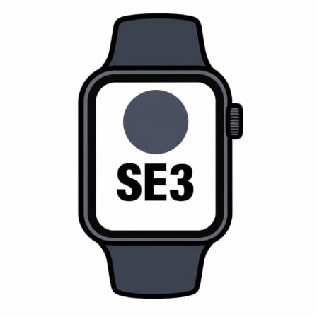 Apple Watch SE3/ GPS/ 44mm/ Caja de Aluminio Medianoche/ Correa Deportiva Azul Marino S/M | TecnoSoft art apl watch20mjl74ql20a 1
