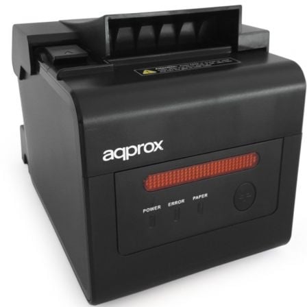 Impresora de Tickets Approx appPOS80ALARM/ Térmica/ Ancho papel 58 y 80mm/ USB-RS232-LAN-RJ11/ Negra | TecnoSoft art app imp20ter20apppos80alarm 1