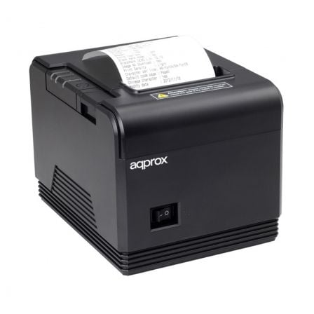 Impresora de Tickets Approx appPOS80AM/ Térmica/ Ancho papel 80mm/ USB-RS232/ Negra | TecnoSoft art app imp20ter20apppos80am 1