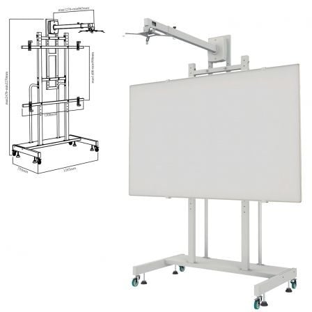 Soporte para Pizarra Interactiva Approx appIBSTD/ 80-120″ | TecnoSoft art app soporte20appibstd 1