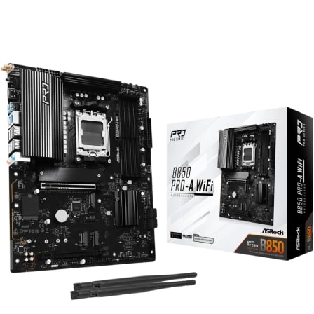 Placa Base Asrock B850 PRO-A WIFI/ DDR5/ PCIe 5.0/ Socket AM5 | TecnoSoft art asr pb b850 pro a wifi 1