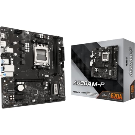 Placa Base Asrock A620AM-P/ DDR5/ PCIe 4.0/ Socket AM5/ Micro ATX | TecnoSoft art asr pb20a620am p 1