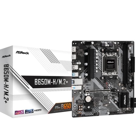 Placa Base Asrock B650M-H/M.2+/ DDR5/ PCIe 4.0/ Socket AM5/ Micro ATX | TecnoSoft art asr pb20b650m h20m220p 1