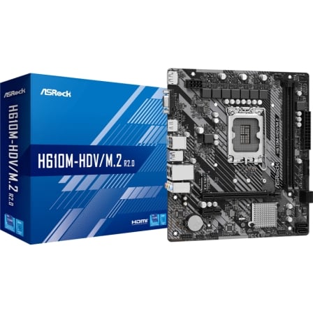 Placa Base Asrock H610M-HDV M2 R2 Socket 1700/ DDR4/ PCIe 4.0/ Micro ATX | TecnoSoft art asr pb20h610m hdv20m220r2 1