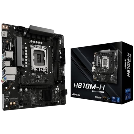 Placa Base Asrock H810M-H Socket 1851/ DDR5/ PCIe 4.0/ Micro ATX | TecnoSoft art asr pb20h810m h 1