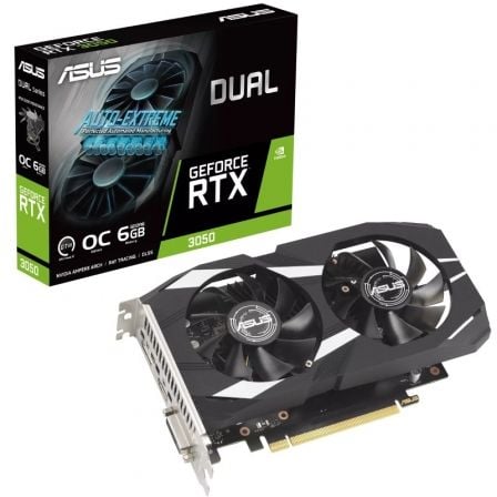 Tarjeta Gráfica Asus Dual GeForce RTX 3050 OC Edition/ 6GB GDDR6 | TecnoSoft art asu gf20rtx305020d20oc206g 1