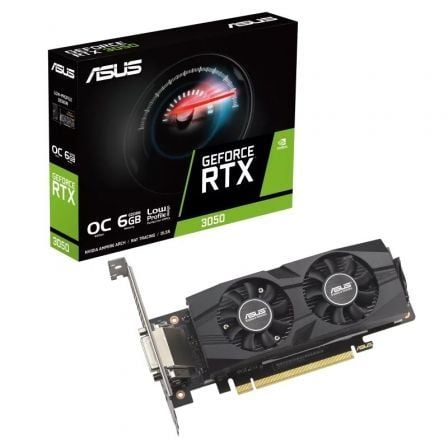 Tarjeta Gráfica Asus GeForce RTX 3050 LP BRK OC Edition/ 6GB GDDR6/ Compatible con Perfil Bajo | TecnoSoft art asu gf20rtx305020lp20brk20oc206g 1