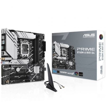 Placa Base Asus Prime B760M-A WIFI D4 Socket 1700/ DDR4/ PCIe 4.0/ Micro ATX | TecnoSoft art asu pb20prime20b760m a20wifi20d4 1