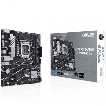 Placa Base Asus Prime B760M-K D4 Socket 1700/ DDR4/ PCIe 4.0/ Micro ATX | TecnoSoft art asu pb20prime20b760m k20d420v2 1