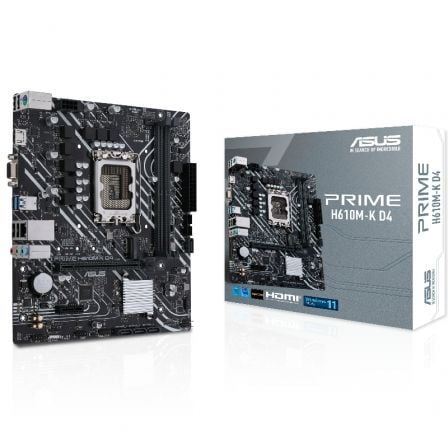 Placa Base Asus Prime H610M-K D4/ Socket 1700/ DDR4/ PCIe 4.0/ Micro ATX | TecnoSoft art asu pb20prime20h610m k20d4 1