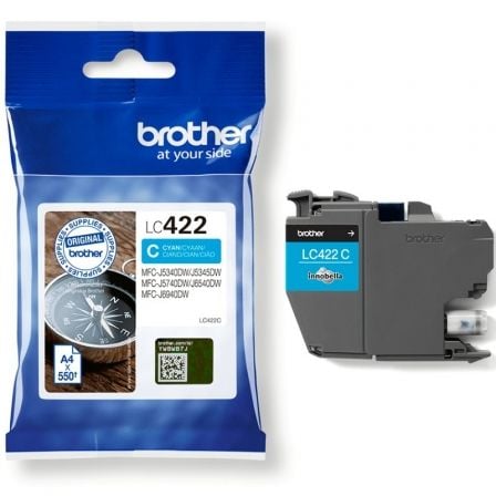 Cartucho de Tinta Original Brother LC-422/ Cian | TecnoSoft art bro c lc422c 1