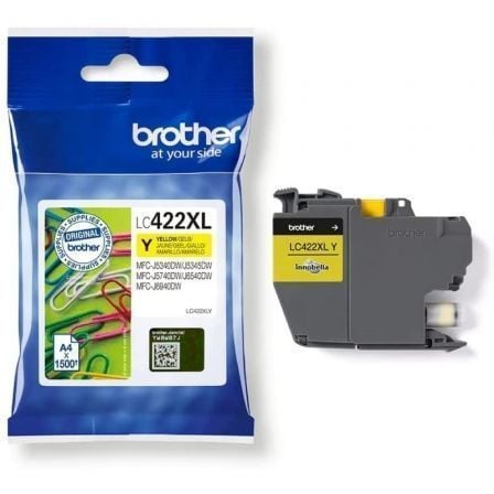 Cartucho de Tinta Original Brother LC-422 XL Alta Capacidad/ Amarillo | TecnoSoft art bro c lc422xly 1