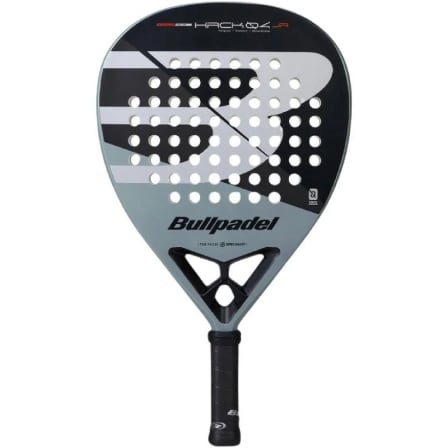 Pala de Pádel Bullpadel Hack 04 Junior 2026 (Paquito Navarro)/ Negra y Gris | TecnoSoft art bup pala20pad20hack200420jr2026 1