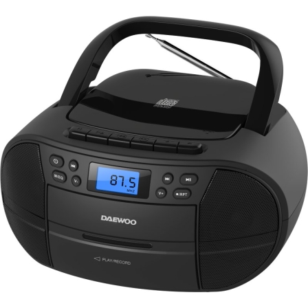 Radio CD Daewoo DW3014/ 4W/ a Pilas/ con Cable/ Negro | TecnoSoft art dae cd dw3014 1