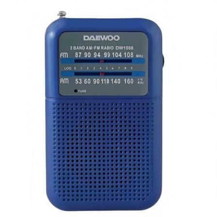 Radio Portátil Daewoo DW1008/ a Pilas/ Azul | TecnoSoft art dae radio20dw100820bl 1