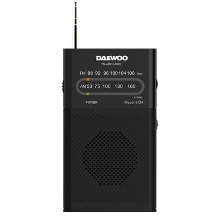 Radio Portátil Daewoo DW1027/ a Pilas/ Negra | TecnoSoft art dae radio20dw1027 1