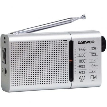 Radio Portátil Daewoo DW1037/ a Pilas/ Plateada | TecnoSoft art dae radio20dw1037 1
