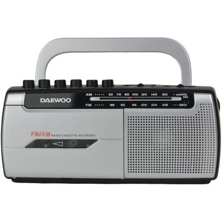 Radio Cassete Daewoo DW1107/ con Cable/ a Pilas/ Negra y Plateada | TecnoSoft art dae radio20dw1107 1