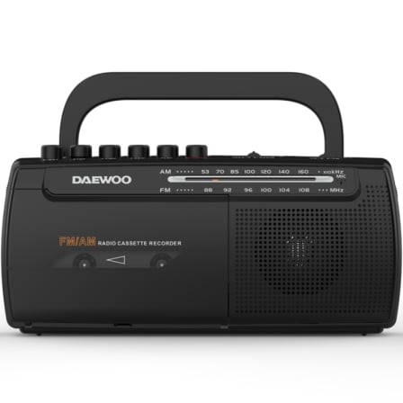 Radio Cassete Daewoo DW1108/ con Cable/ a Pilas/ Negra | TecnoSoft art dae radio20dw1108 1