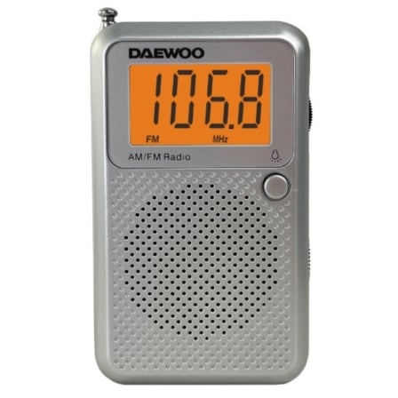 Radio Portátil Daewoo DW1115/ a Pilas/ Gris | TecnoSoft art dae radio20dw1115 1