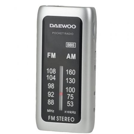 Radio Portátil Daewoo DW1129/ a Pilas/ Plata | TecnoSoft art dae radio20dw1129 1