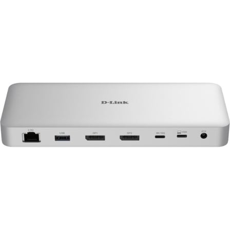 Docking USB Tipo-C 4.0 D-Link DUF-901/E/ 3xUSB/ 3xUSB Tipo-C/ 2xDisplayPort/ 1xRJ45/ 1xUSB Tipo-C PD/ Blanco | TecnoSoft art dlk dock20duf 90120e 1