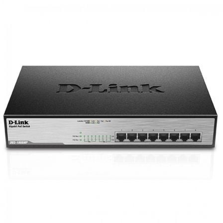 Switch D-Link DGS-1008MP 8 Puertos/ RJ-45 10/100/1000 POE | TecnoSoft art dlk switch20dgs 1008mp 1
