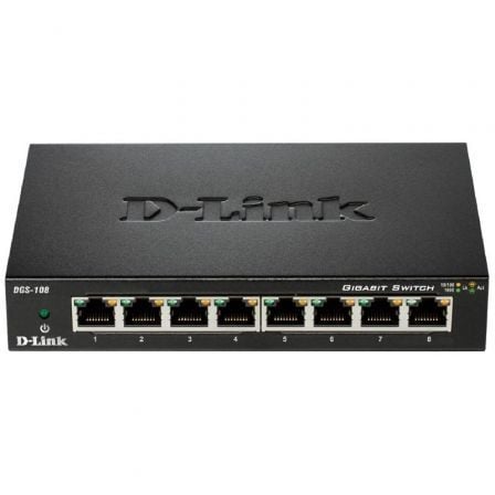 Switch D-Link DGS-108 8 Puertos/ RJ-45 10/100/1000 | TecnoSoft art dlk switch20dgs 108 1
