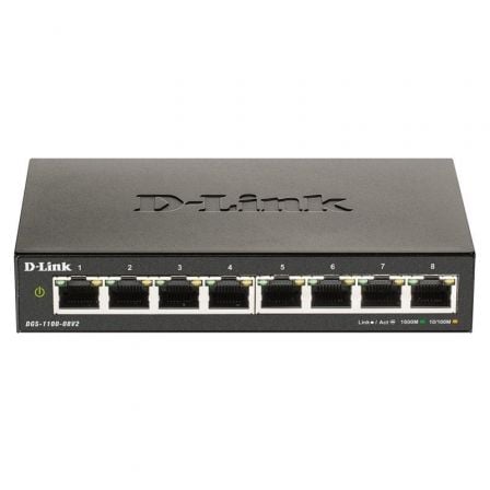 Switch Gestionable D-Link DGS-1100-08V2 8 Puertos/ RJ-45 10/100/1000 | TecnoSoft art dlk switch20dgs 1100 08v220e 1