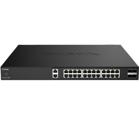 Switch Gestionable D-Link DXS-1250-28YP/E 24 Puertos/ RJ-45 10Gbps/ SFP/ PoE | TecnoSoft art dlk switch20dxs 1250 28yp20e 1