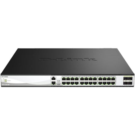 Switch Gestionable D-Link DXS-3130-28P/E 24 Puertos/ RJ-45 10/100/1000/ SFP/ PoE | TecnoSoft art dlk switch20dxs 3130 28p20e 1
