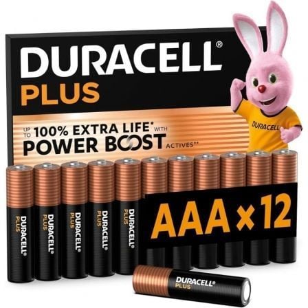 Pack de 12 Pilas AAA Duracell Plus Power Boost DPBLR3B12/ 1.5V/ Alcalinas | TecnoSoft art drc pila20dpblr3b12 1