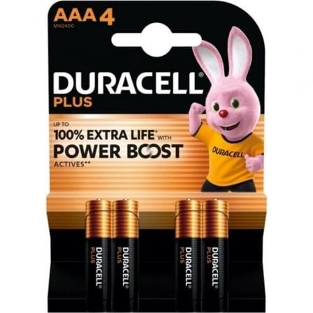 Pack de 4 Pilas AAA Duracell Plus Power Boost DPBLR3B4/ 1.5V/ Alcalinas | TecnoSoft art drc pila20dpblr3b4 1