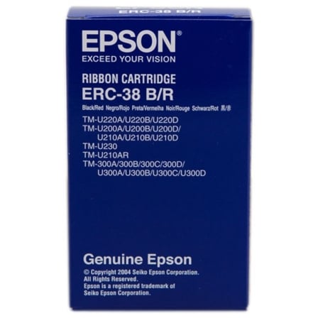 Cinta Nylon Epson ERC-38/ Negro/ Roja | TecnoSoft art eps cinta20c43s015376 1