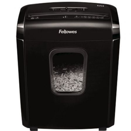 Destructora Fellowes 6M/ Minicorte de 4 x 12mm/ Negra | TecnoSoft art fell destructora206m 1