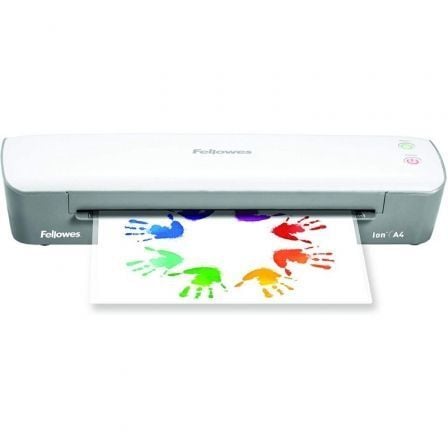 Plastificadora Fellowes Ion A4 4560001/ hasta A4 y 80-125 Micras/ Blanca y Gris | TecnoSoft art fell plastific20ion20a4 1