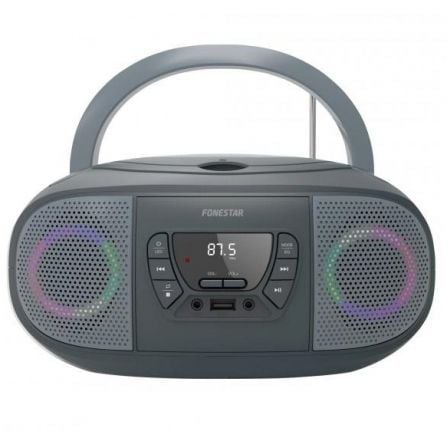Radio CD Fonestar BOOM-GO-G/ 13W/ a Pilas/ con Cable/ Gris | TecnoSoft art fone cd20boom go g 1